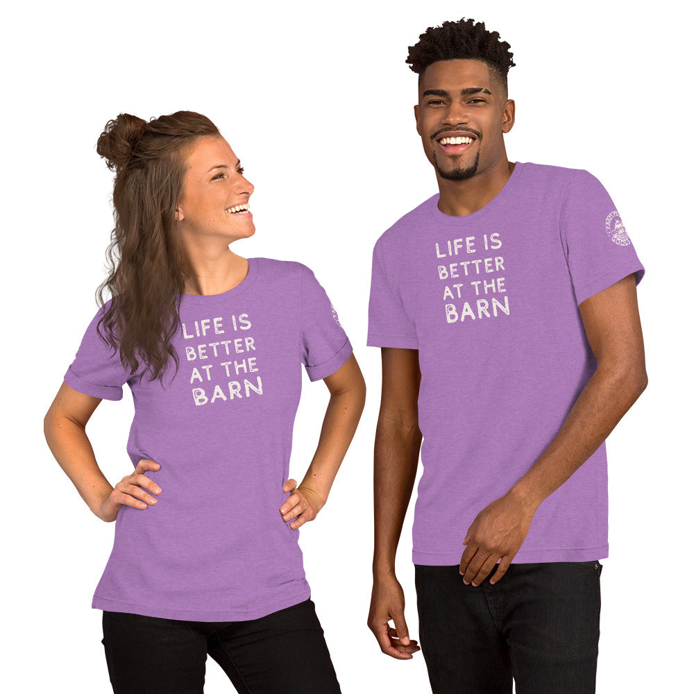 Life Is Better at the Barn Unisex T-Shirt | Farm Proud Goods (7 Colours)